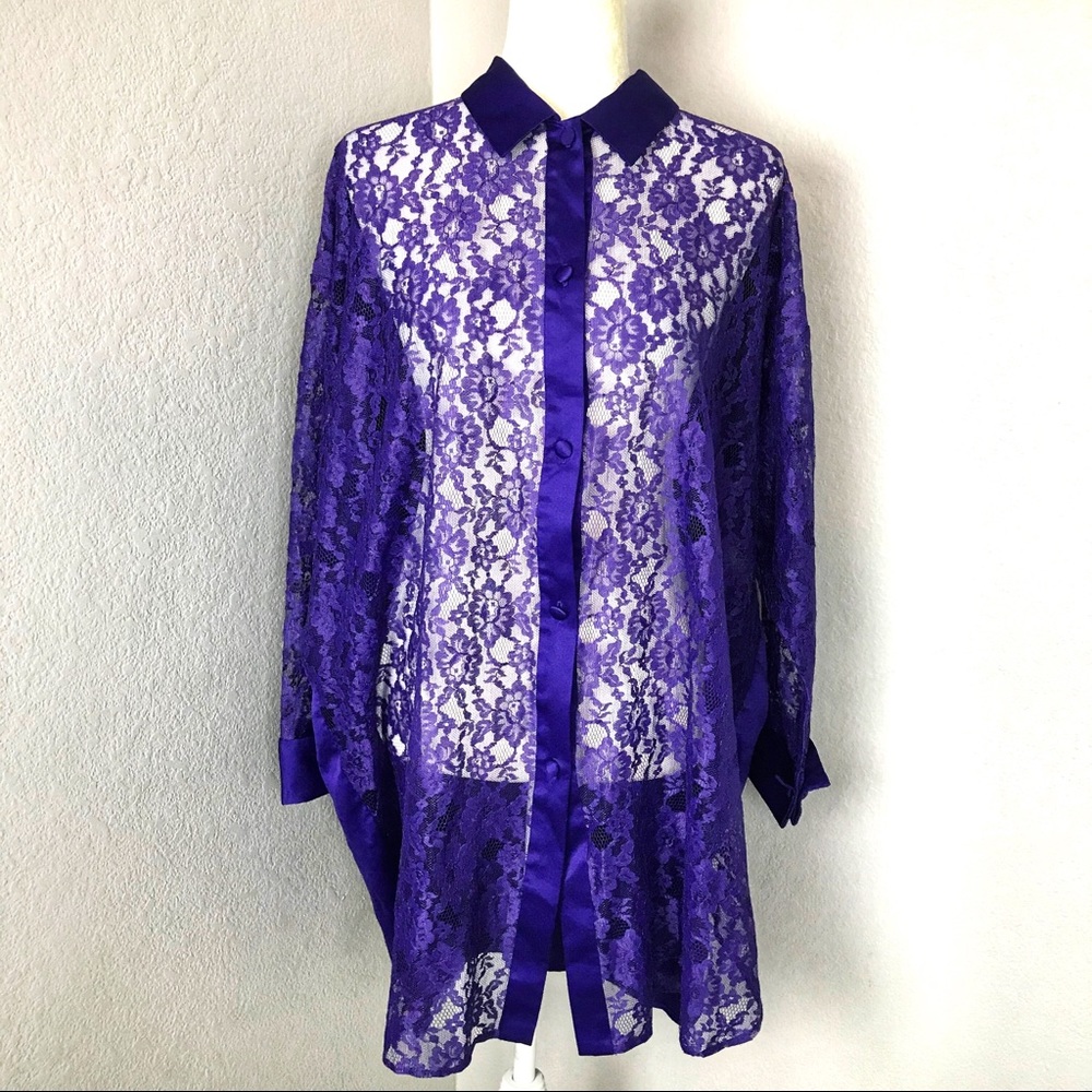 Victoria’s Secret Gold Label Purple Lace Nightgown